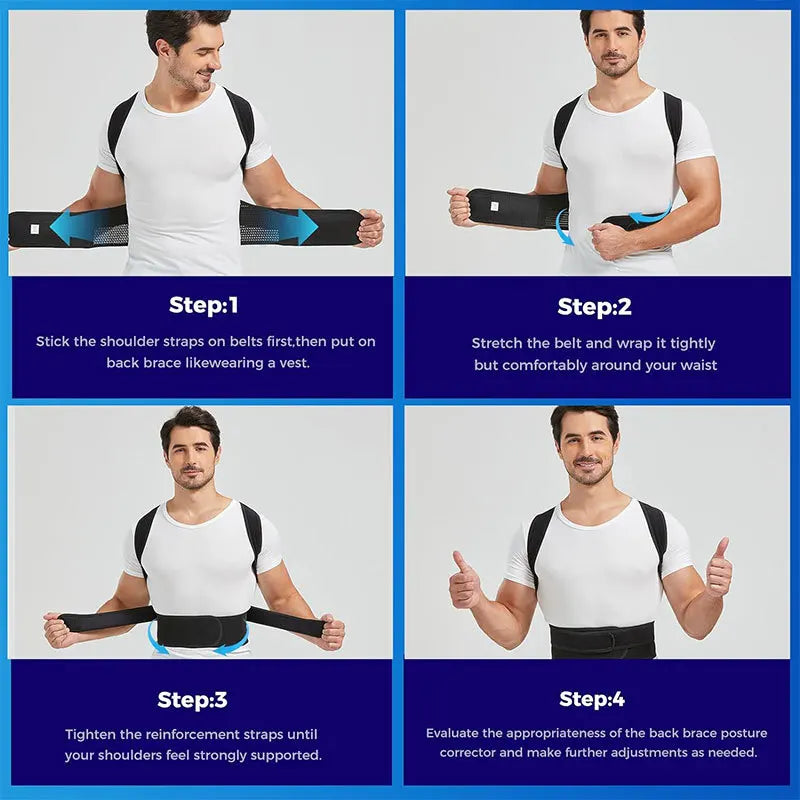 PosturePro Adjustable Posture Corrector & Back Support Brace